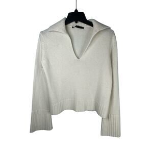 Jenni Kayne Phoebe Cashmere Polo sweater in ivory excellent condition XS